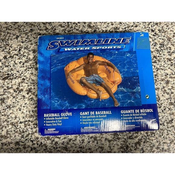 Swimline Baseball Glove Float Swimming Pool Inflatable Float Lounge - Picture 1 of 1